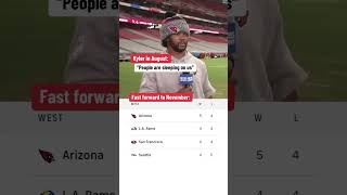 Kyler Murray was asked if people are sleeping on the Cardinals back in August #shorts