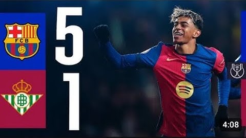 Match summary Barcelona 5-1 Real Betis | ملخص مباراة برشلونه 5-1 ريال بيتيس