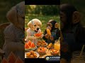 puppy and chimpanzee party 🥳  😂🐕🐒@ai_cartoon2026_Official  #amrs #viral #funny #ai