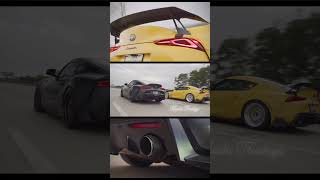 Toyota black Supra w/ ARMYTRIX Valvetronic Exhaust