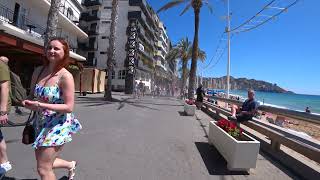 Benidorm Levante Beach Bars & Restaurants May 2024 Costa Blanca Spain 4K