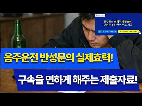 음주운전 반성문｜음주운전 반성문 실제효력! 어떻게 써야 구속을 면할 수 있을까?!