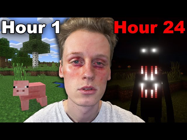 Surviving 24 Hours With Every SCARY Mod in Minecraft class=