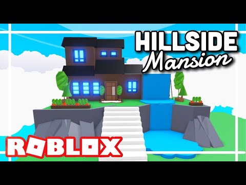 Adopt Me Hillside Mansion Exterior Design Ideas Building Hacks Waterfall Spa Shapes Roblox Youtube - waterfall salon and spa beta roblox
