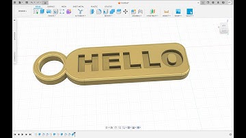 How to create simple 3d design with name tag in Fusion 360.