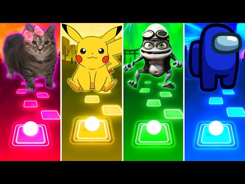 Oiiaoiia Cat vs Pikachu vs Crazy Frog vs Among Us - Tiles Hop