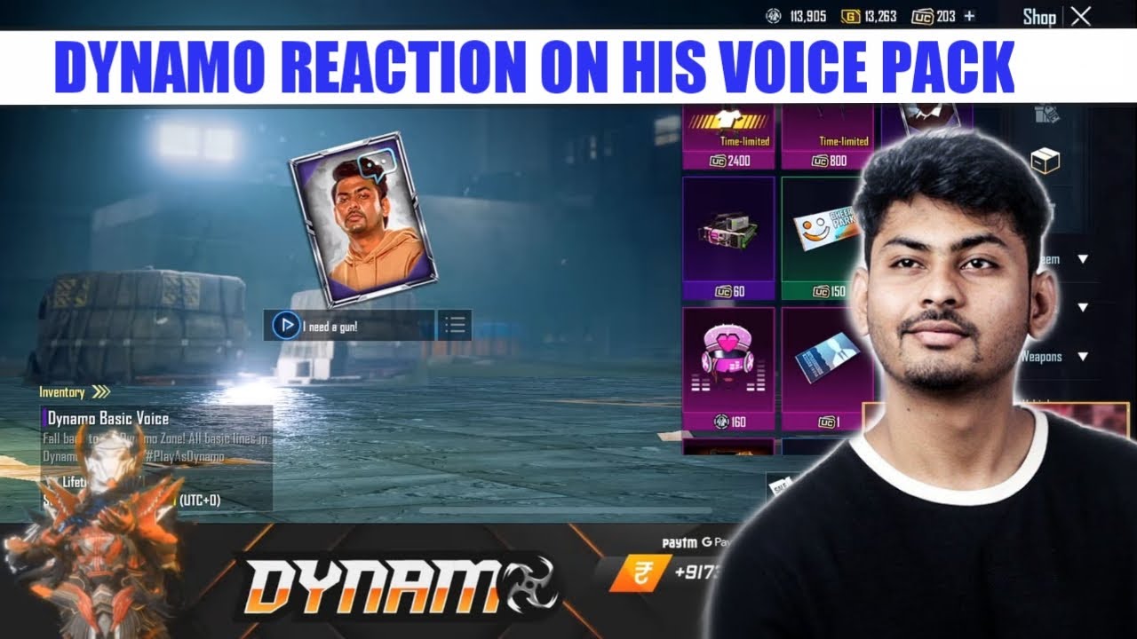 DYNAMO REACTION ON HIS VOICE PACK - YouTube