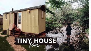 Tiny House Tour on a Yorkshire Farm +  Incredible Views + Cosy Road Trip  (Glamping UK Getaway)