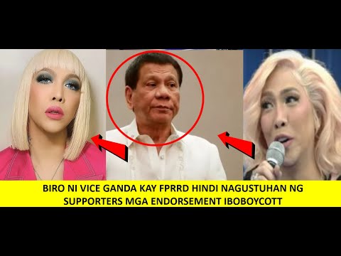 VICE GANDA ENDORSEMENT IBOBOYCOTT NG MGA SUPPORTERS NI DATING PANGLUONG DUTERTE ANG UPDATE ALAMIN