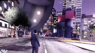 GTA 5 ALIEN INVASION! UFO'S ALL OVER THE CITY