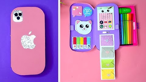how to make а pencil box form  cardboard // diy Iphone 12 Pro Max Notebook Organizer
