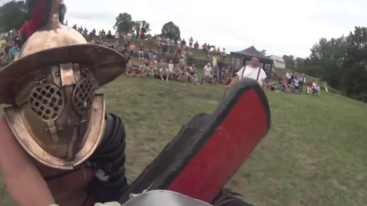 2019 Salve Abusina Helmkamera Tag 2 Show 1 Thraex Scaevus gegen Murmillo