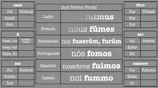 Romance Language Conjugate "esse, sum" to be (preterite)