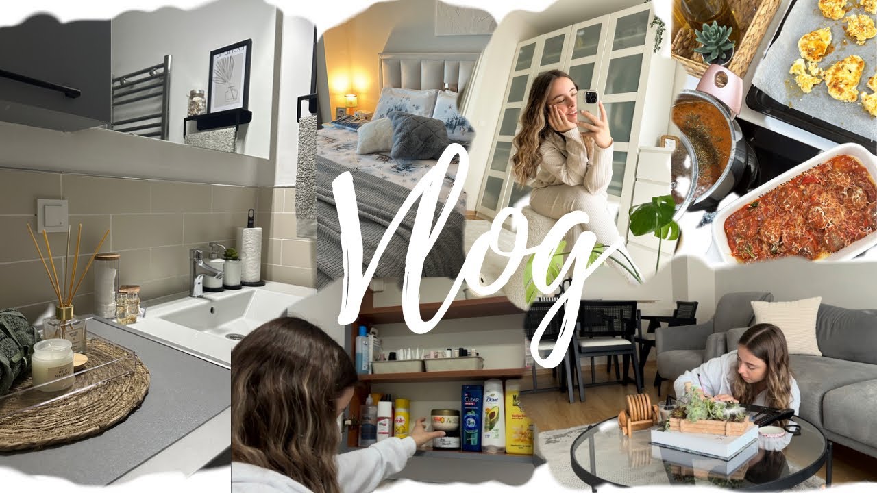 VLOG | Banyo Düzenim | Ezogelin Çorbası, Fırında Patates Püreli Soslu Köfte, Karnabahar Tarifi