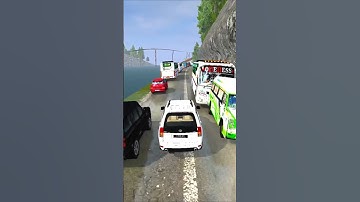 #shortsking #bussidmod #tatasafari #trafficjam #bridge #overtake #bussid #closecall #accidentcar