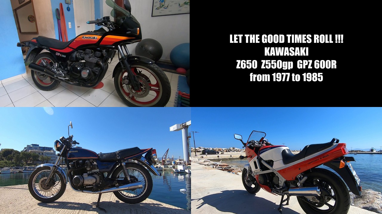 Let the good times roll….From Kawasaki Z650 1977 to GPZ 600R – Video