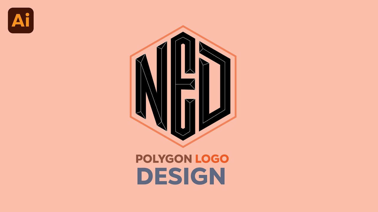 Letter Logo Design in Illustrator | Polygon Shapes Tutorial ...