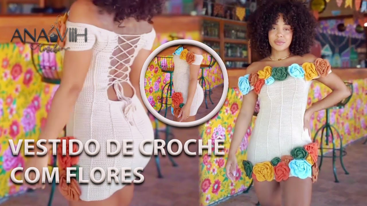 Vestido de crochê (são joao)Tutorial