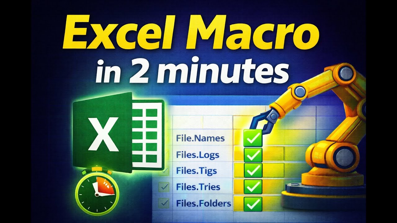Excel Macro in Hindi | Automatic Task in Excel in 2 Minutes | Beginner ...