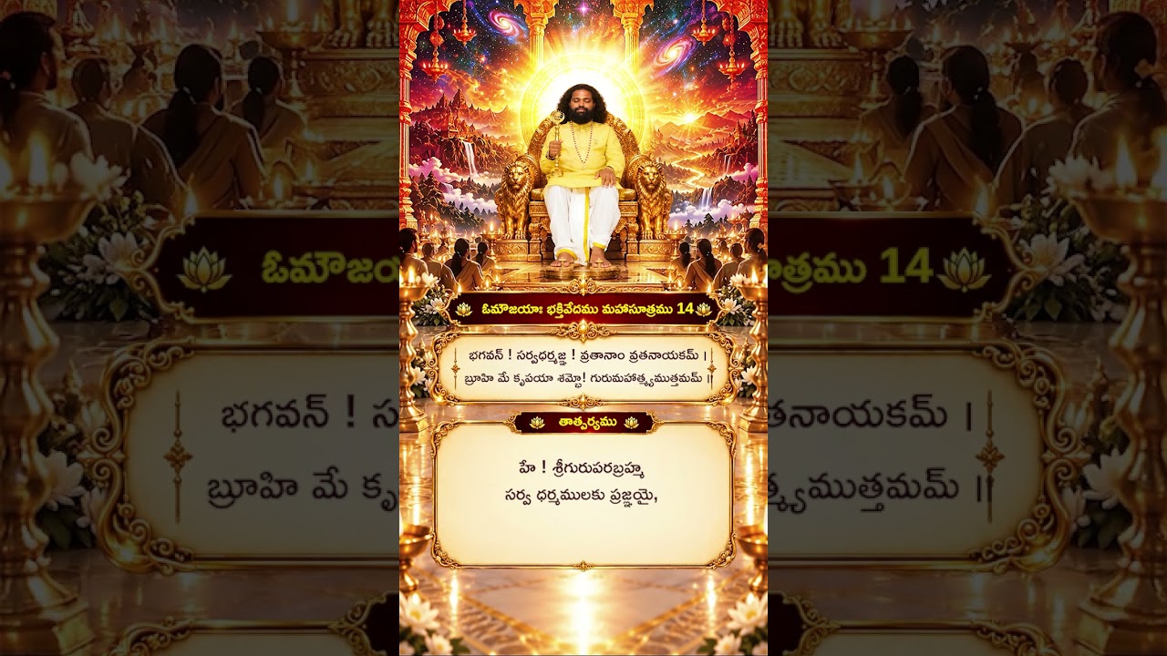 Aumaujayaa Bhakti Vedam Mahaa Sutram 14  #aumaujaya #mahaaguru #jaimahavibhoshri #shreeprabhuji