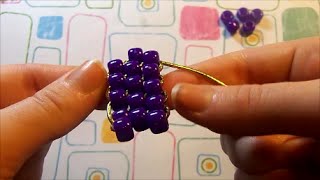 Tutorial on flat stitch with pony beads to make kandi cuffs (very old tutorial not good vid quality)