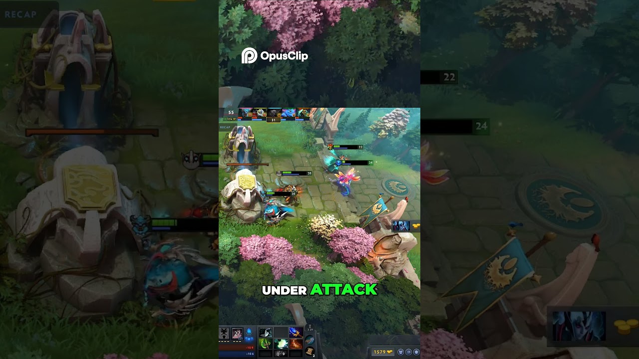 Dota 2 Teamfight: Radiant vs Dire! Epic Battle Near Tower! 