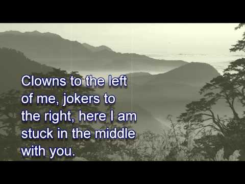 Stealers Wheel ~ Stuck In The Middle With You [LYRICS]