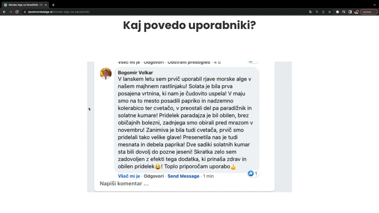 Morske Alge za Vrt - Alge za Zelenjavo