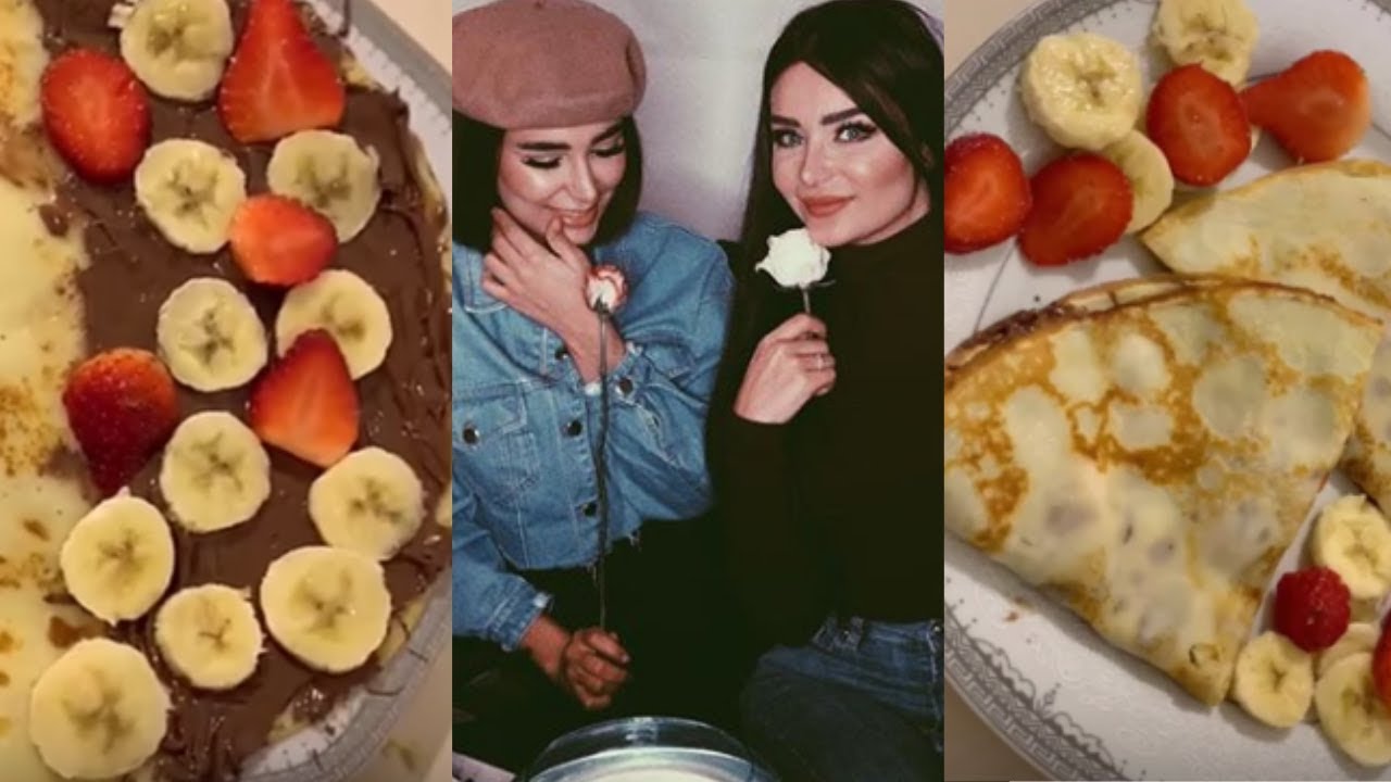 هيفاء حسوني اسوي كرب بالفواكه والنوتيلا وهند نزار تقول ما ننجمع عَل اَي شي صحي  😬