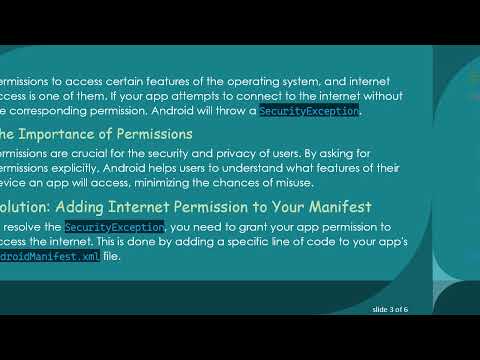 Fixing the java.lang.SecurityException: Granting INTERNET Permission in Android Apps