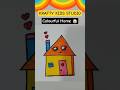 Easy Colouring Home 🏠 For Kids | Simple House Colouring #shorts #colouring #home