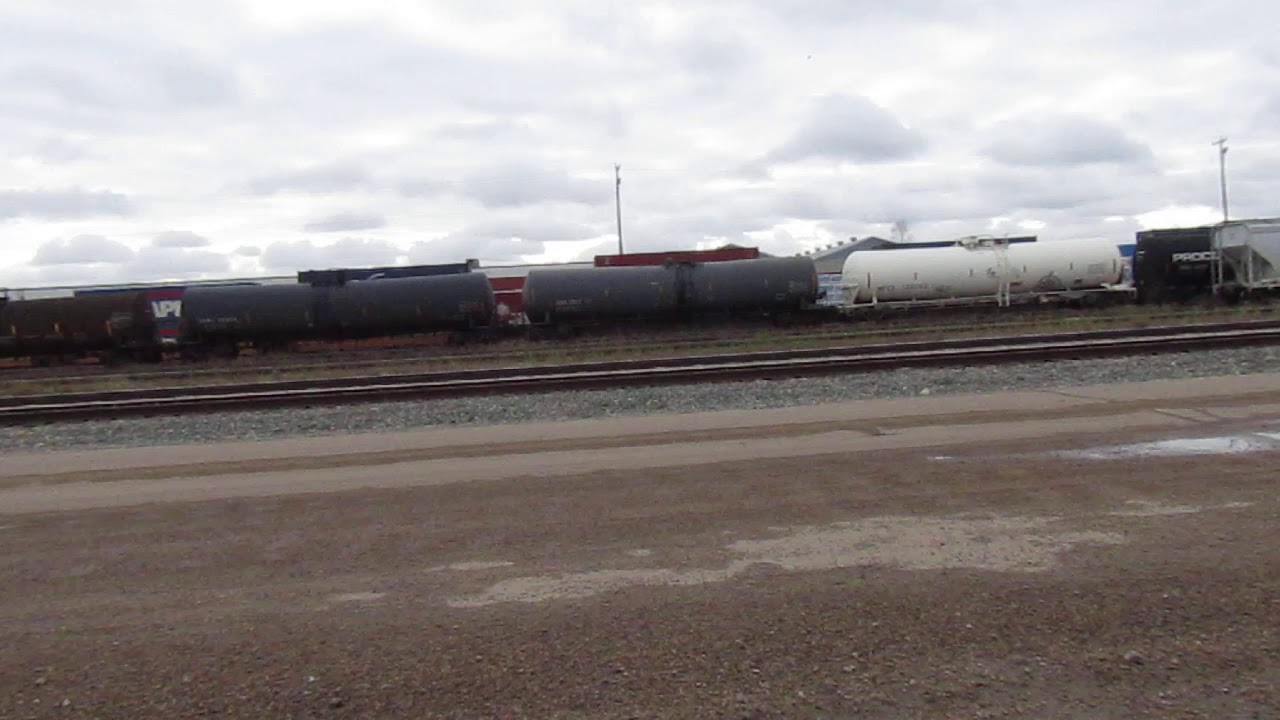CN Train Leaving the CN Walker Yard in Edmonton, AB