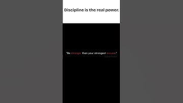 No More Excuses 💪 Discipline Is Your Power | #Shorts