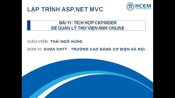 Bài 11: Tích hợp ckfinder để quản lý thư viện ảnh online