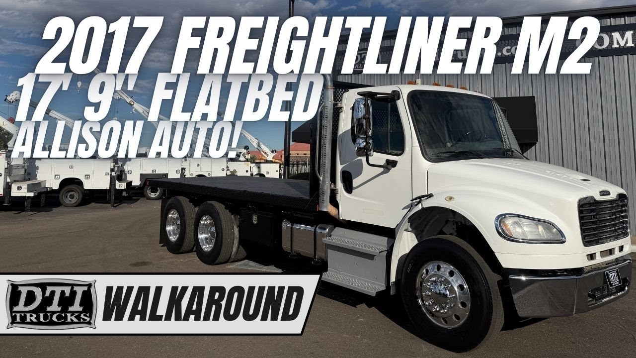 2017 Freightliner M2 17' 9" Flatbed, Cummins, Allison Auto!