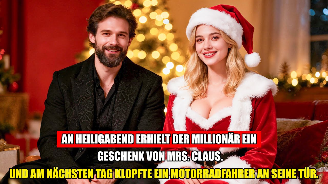 An Heiligabend erhielt der Millionär ein Geschenk von Mrs.Claus und am nächsten Tag kam ein Biker an