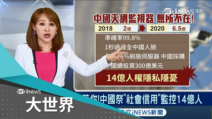 "每個人都有分數" 社會信用監控14億人 中國天網24小時盯著你..."刷臉"罪犯無處逃 ｜主播 王志郁｜【大世界新聞】20180920｜三立iNEWS - 天天要聞