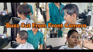 I Want a Buzz Cut” 💥Short Bob Wasn’t Enough|Misa’s Transformation at Man’s Barber Shop(Front Camera)
