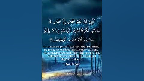 سورة آل عمران من 171 الى 175