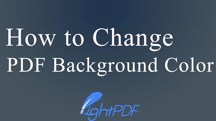 How to Change PDF Background Color