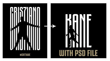 Recreate #CR7JUVE Logo In Photoshop With PSD file | GraphicsD | VisualRix