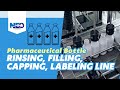 Automatic Pharmaceutical Liquid Filling Line | Bottle Rinser+Filler+Capper+Labeler | Neostarpack