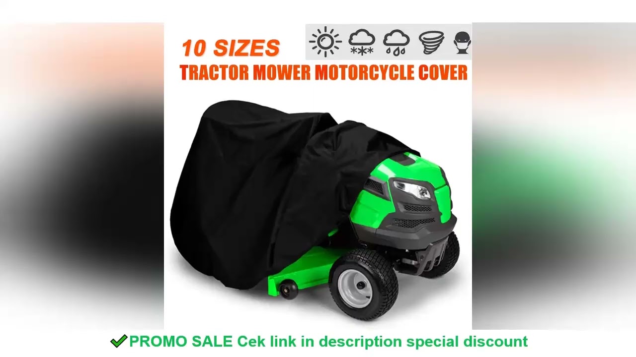 Lawn Mower Cover Waterproof Snowblower Cover Shade UV Protection Tractor Covers For Yard Garden Furn