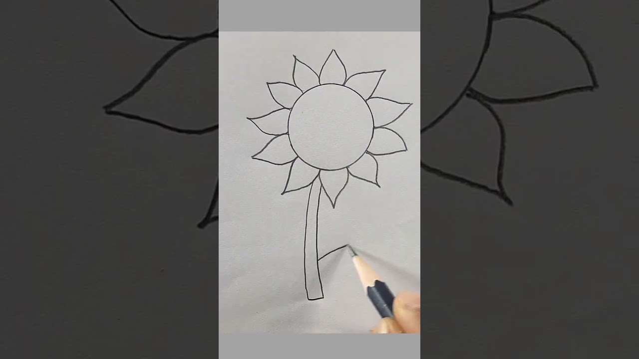 🌻Sunflower Drawing🌻🌻 painting #shorts