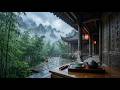 Rainy Night at Ancient Chinese Temple ☔ Calming Nature Sounds for Sleep & Meditation