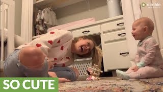 This baby can't stop laughing at her mom's sneezing!