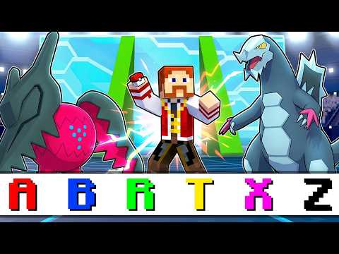The alphabet decides my Pokémon in Lucky Pixelmon in Minecraft.
