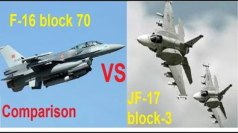 Comparison between JF 17 Thunder Block 3 and F 16 Block 70.