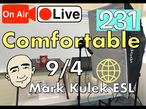 #231 Comfortable + present perfect (have you?) | Mark Kulek LiveStream Lesson - ESL