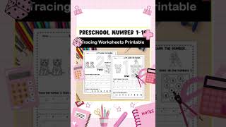 1 10 Numbers Through Tracing, Number Counting and Coloring Worksheets